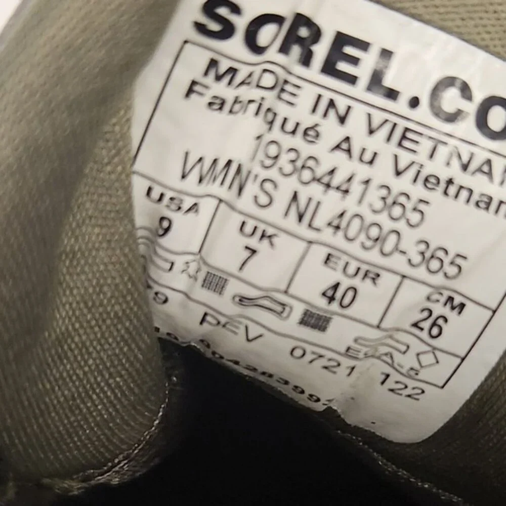 SOREL mens Waterproof Casual Sneakers Green Size 9‎